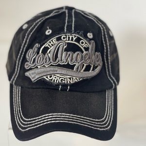 UNISEX New WO Tags Black Baseball Style Hat The City of LA Original Adjustable